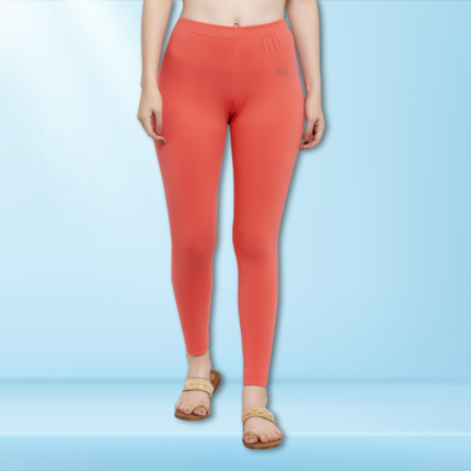 Trend Level Women Solid Premium Cotton Ankle Length Leggings | Mid-Waist | Fashionwear-Gajari 49