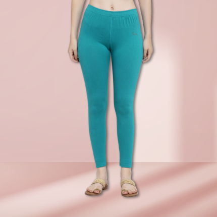 Trend Level Women Solid Premium Cotton Ankle Length Leggings | Mid-Waist | Fashionwear-Rama 14
