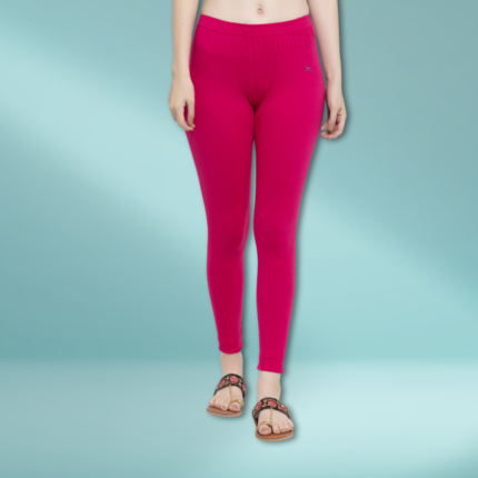 Trend Level Women Solid Premium Cotton Ankle Length Leggings | Mid-Waist | Fashionwear-Rani 74