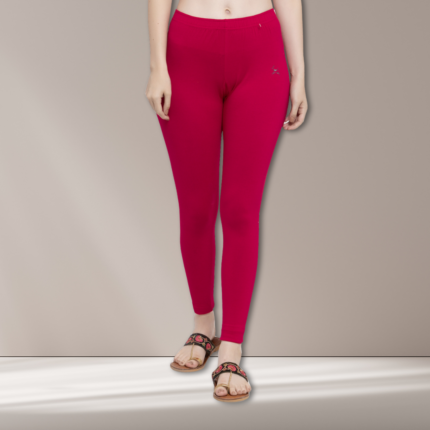 Trend Level Women Solid Premium Cotton Ankle Length Leggings | Mid-Waist | Fashionwear-Rani 5